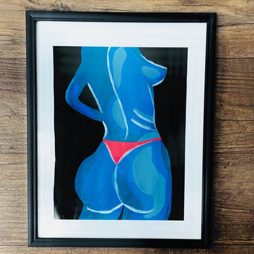 Blue bawdy painting